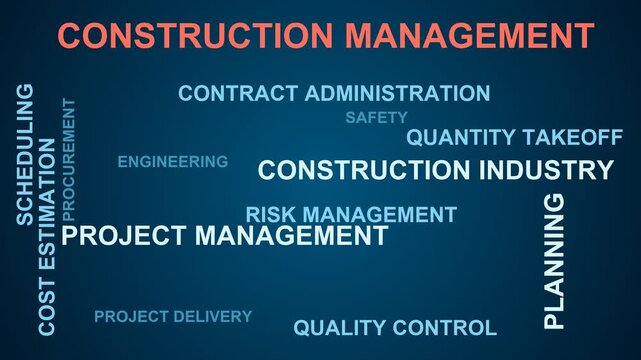 Construction Management Word Cloud
