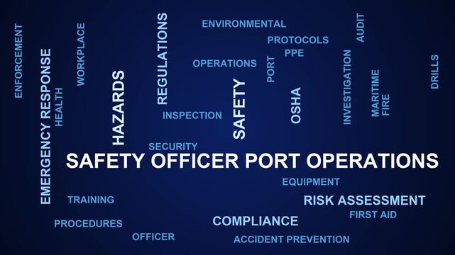 Safety Officer Port Operations Word Cloud