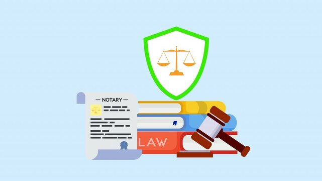 Legal Contract Agreement Concept with Signed Document, Handshake, Pencil and Law Books