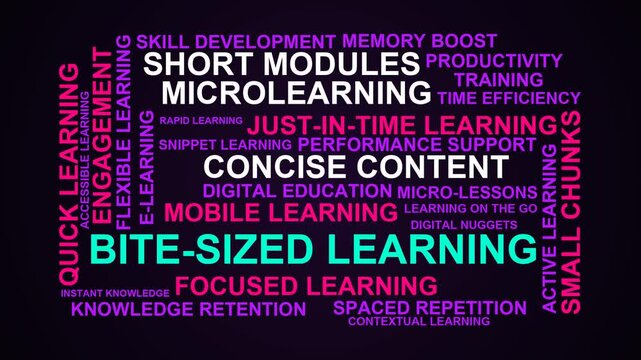 Bite-Sized Learning Word Cloud