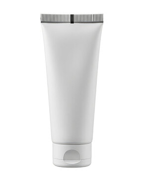 White Cosmetic Plastic Tube Mockup with Flip Cap
