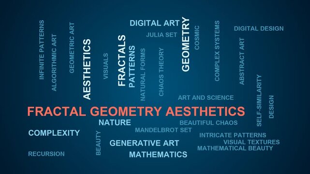 Fractal Geometry Aesthetics Word Cloud