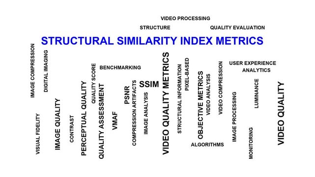 Structural Similarity Index Metrics Word Cloud