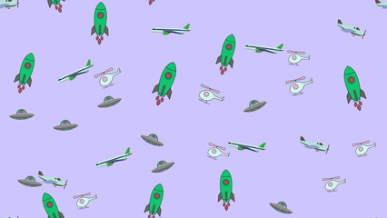 Pattern of Rockets, Airplanes, Helicopters, and UFOs © feby