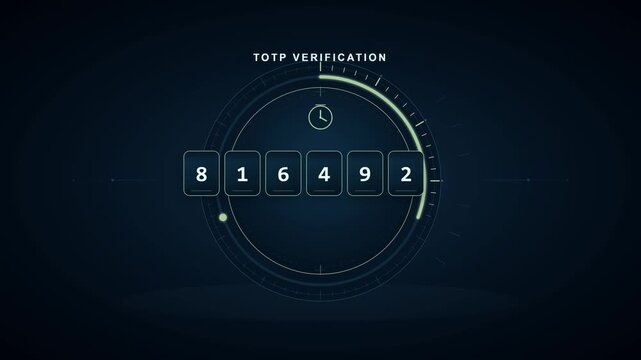 TOTP Code Countdown Ending in Access Verification