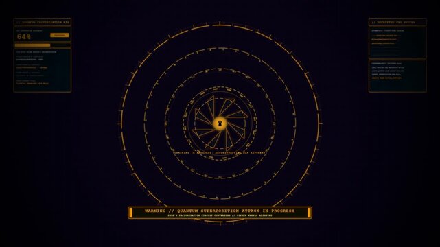 Quantum Cipher Decryption Attack on Futuristic Interface