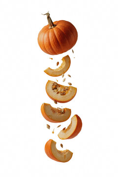 Pumpkin slices png fresh pumpkin png pumpkin pieces png seeds png falling food transparent image