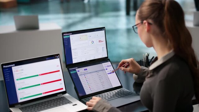 Procurement Manager Reviews Supplier Contracts