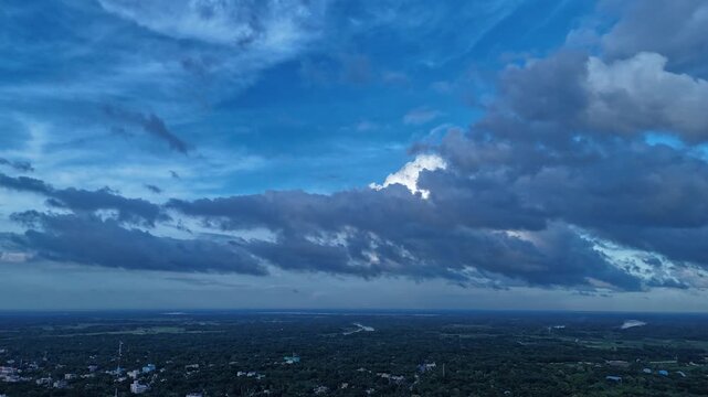 time lapse clouds over the city