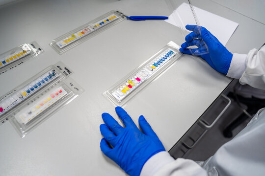 Testing Samples in a Laboratory With Color Indicators