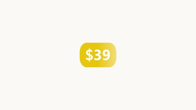 Animated Dollar Sign Counting from 0 to 50 &ndash; Finance and Currency dollar Amount Counter Animation &ndash; 0 to 50 USD Money and investment 50 Dollar Counting Animation for bank , Cash and Financial Growth