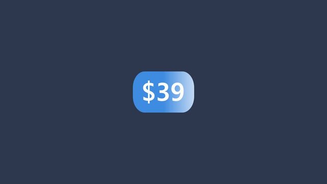 Animated Dollar Sign Counting from 0 to 50 &ndash; Finance and Currency dollar Amount Counter Animation &ndash; 0 to 50 USD Money and investment 50 Dollar Counting Animation for bank , Cash and Financial Growth
