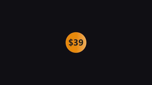 Animated Dollar Sign Counting from 0 to 50 &ndash; Finance and Currency dollar Amount Counter Animation &ndash; 0 to 50 USD Money and investment 50 Dollar Counting Animation for bank , Cash and Financial Growth