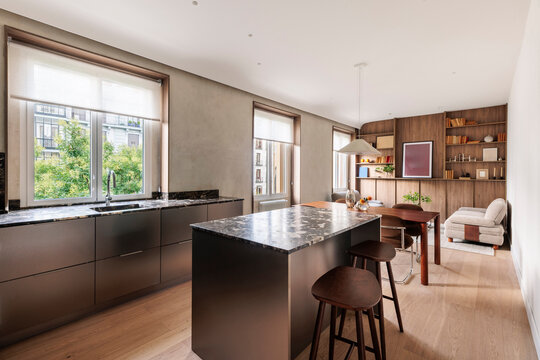 Open plan kitchen and living room
