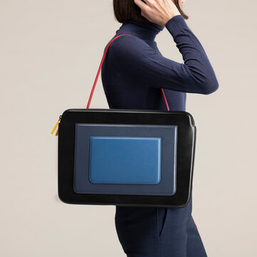 Minimal Navy Business Fashion Tote Bag