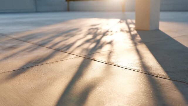 Conceptual shadow and light interplay concrete surface with sunlight creating outdoor texture pattern bright daytime architecture