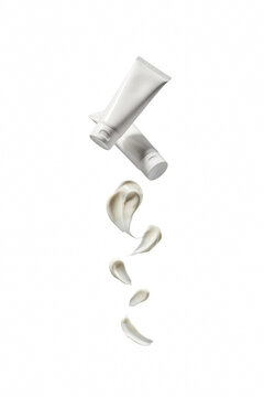 Cream tubes dropping out cosmetic.