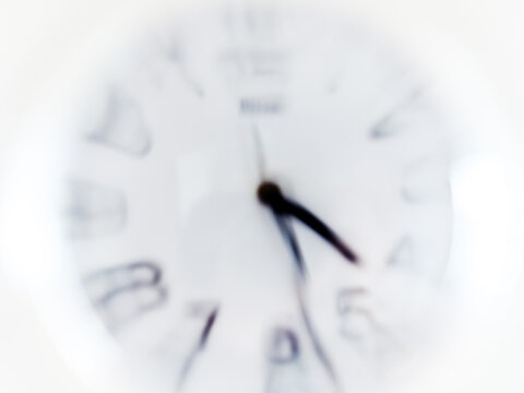 Blurred White Clock Face