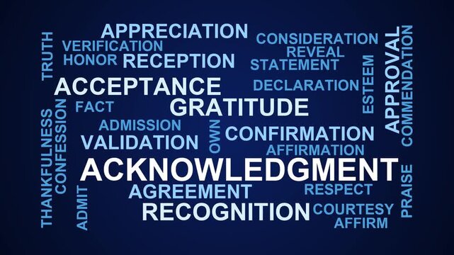 Acknowledgment Word Cloud