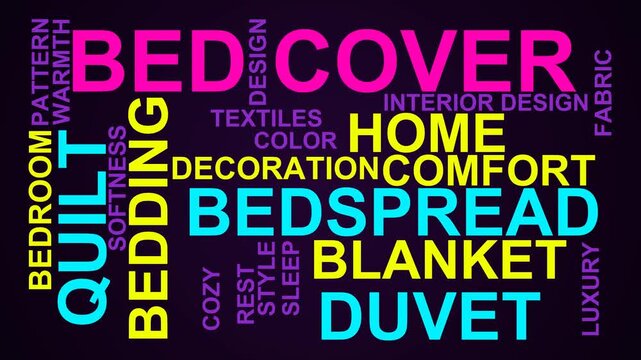 Bed Cover Word Cloud