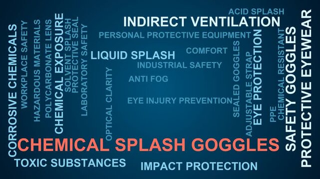 Chemical Splash Goggles Word Cloud