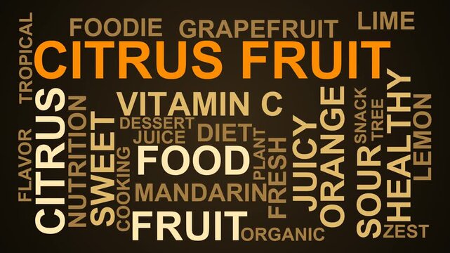 Citrus Fruit Word Cloud