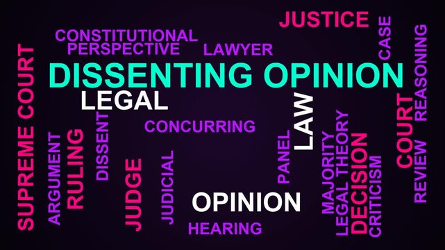 Dissenting Opinion Word Cloud