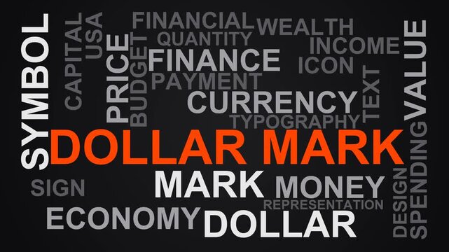 Dollar Mark Word Cloud