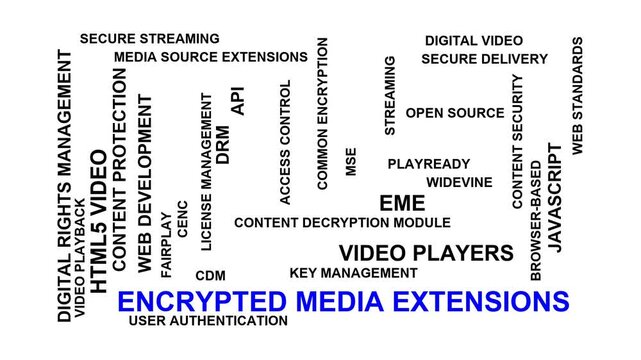 Encrypted Media Extensions Word Cloud