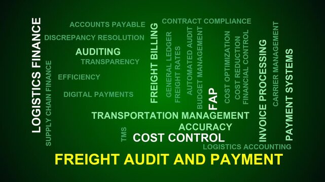 Freight Audit And Payment Word Cloud