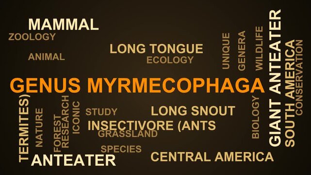 Genus Myrmecophaga Word Cloud