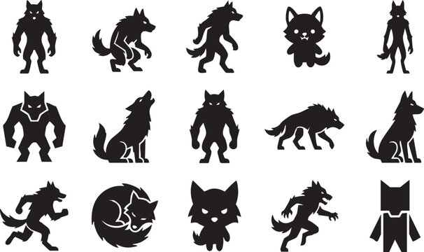 Werewolf Werewolf Silhouette Collection for Fantasy Designs