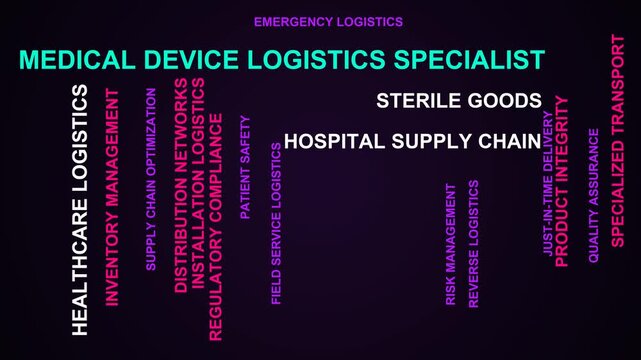 Medical Device Logistics Specialist Word Cloud