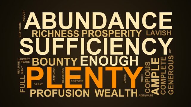 Plenty Word Cloud