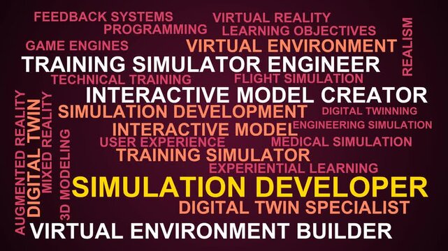 Simulation Developer Word Cloud