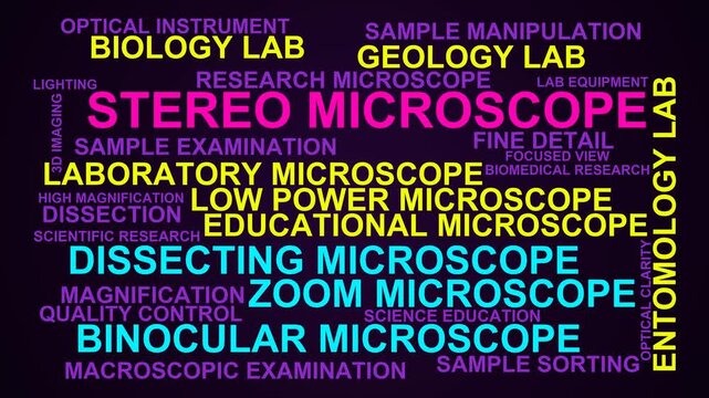 Stereo Microscope Word Cloud