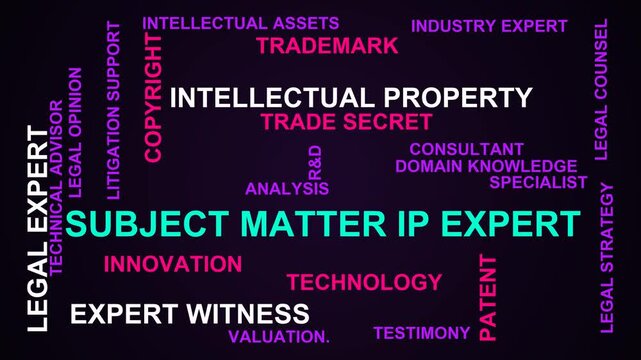 Subject Matter Ip Expert Word Cloud
