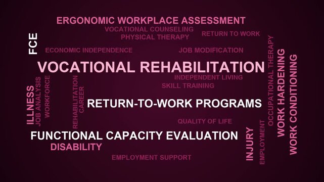 Vocational Rehabilitation Word Cloud