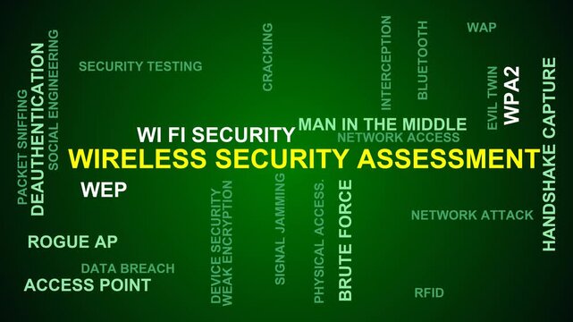 Wireless Security Assessment Word Cloud
