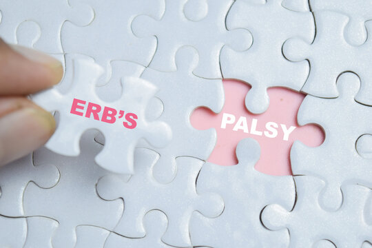 Piece of jigsaw puzzle Erb's palsy phrase.