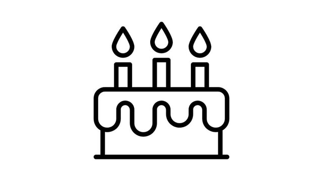 birthday cake with candles