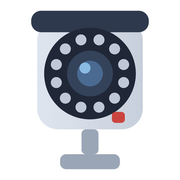 Infrared security camera icon with LED ring