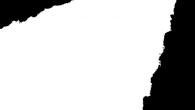 Torn paper transition animation ripped paper reveal effect