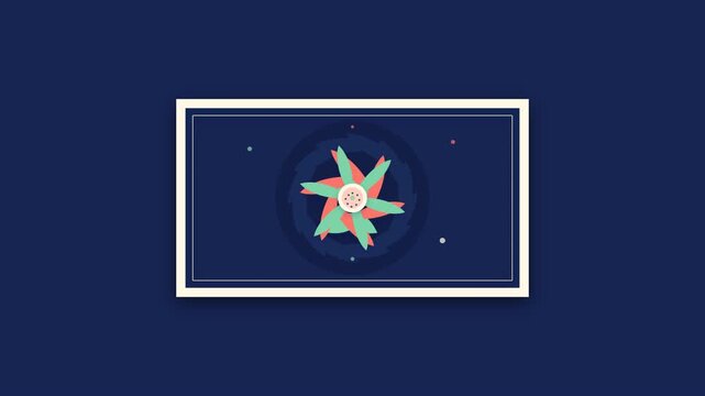 Abstract Starburst Animation Loop on Dark Blue Background | Motion Graphics