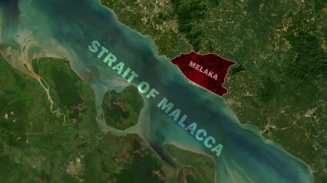 Animated Map Highlighting the Strategic Location of the Strait of Malacca and Shipping Routes - Strait of Malacca Strategic Location Animated Map - World Maritime Trade Corridor