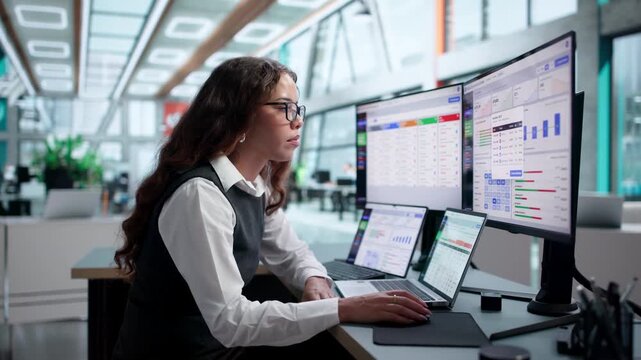 Medical Billing Specialist Reviews Denial Claims Using Analytics Dashboard