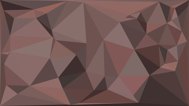 Abstract geometric low poly background with brown and mauve triangular shapes