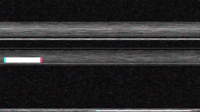 Abstract digital glitch effect, VHS static noise overlay, retro analog television interference, distorted signal texture for video backgrounds and transitions 4k