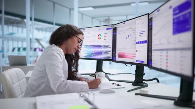 Clinical Trial Manager Monitors Patient Enrollment Using Dashboard