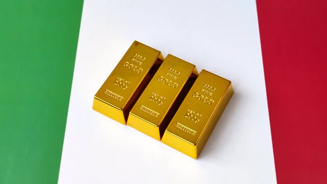Italian gold bars or ingots as a tool for balance, financial investment, and savings